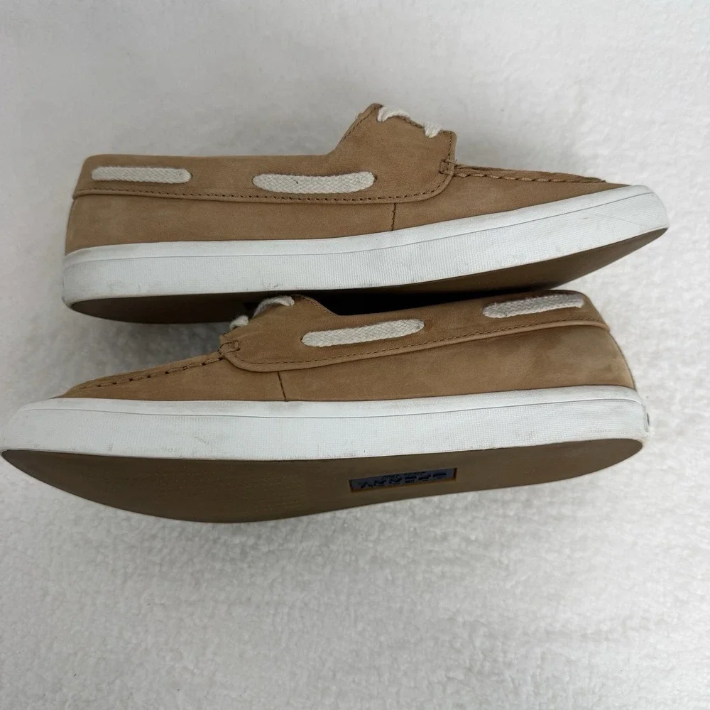 Sperry Top-Sider Authentic Original Boat Shoe 2 Eye Prep Womens‎ Sz 7.5 Beige